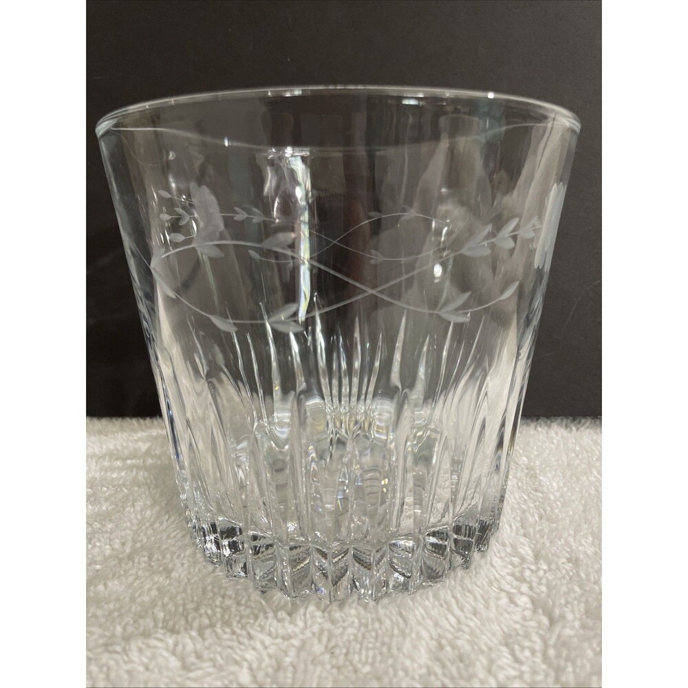 Princess House Heritage Design Crystal Ice Bucket Vintage 5.5x6”